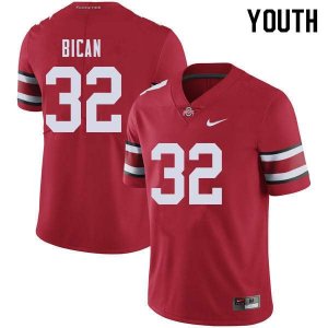 Youth Ohio State Buckeyes #32 Luciano Bican Red Nike NCAA College Football Jersey August MDI6644FN